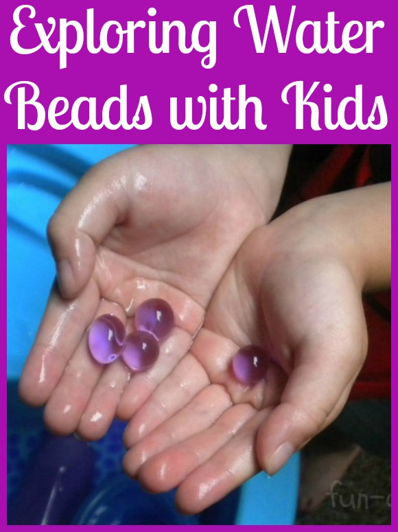 exploring water beads with kids
