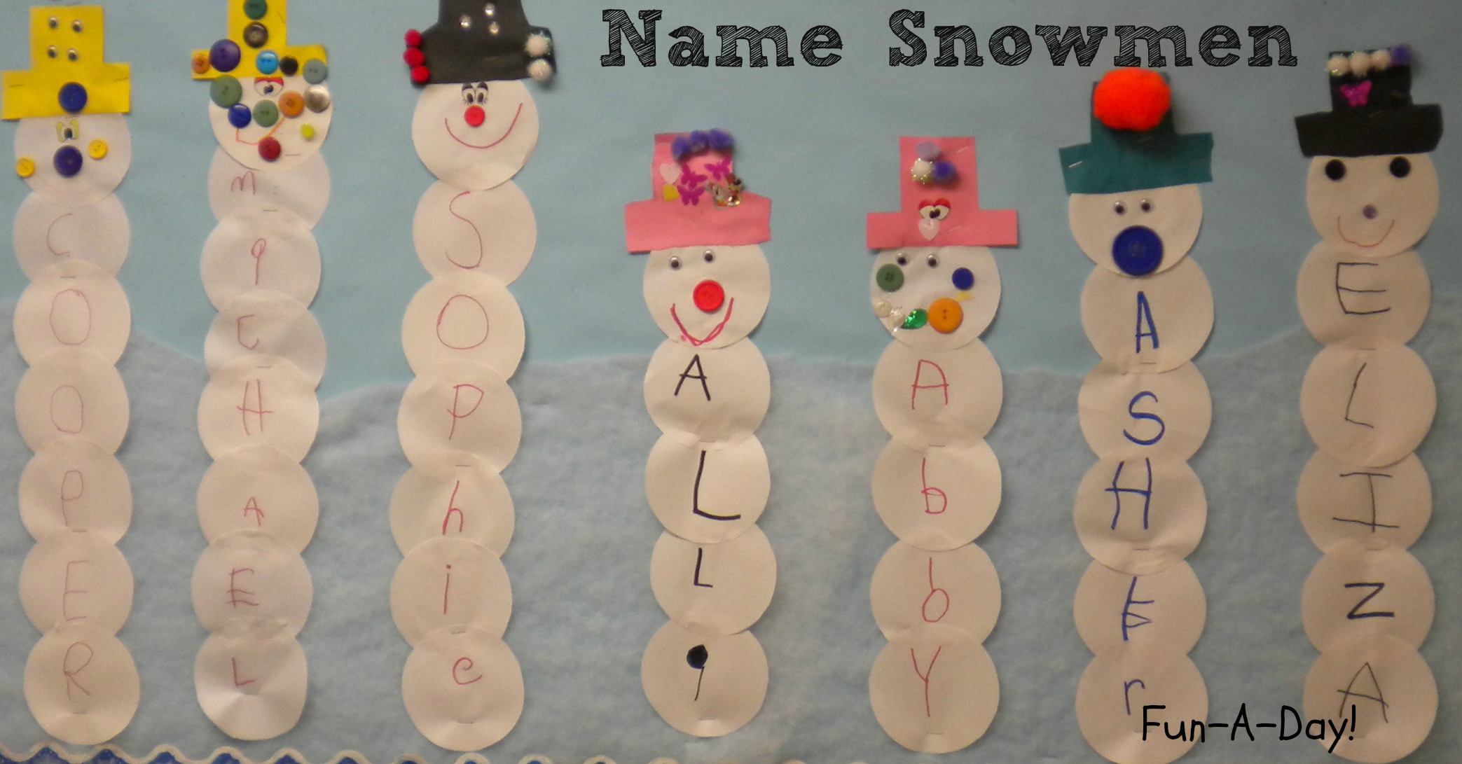 Name Chart For Preschoolers