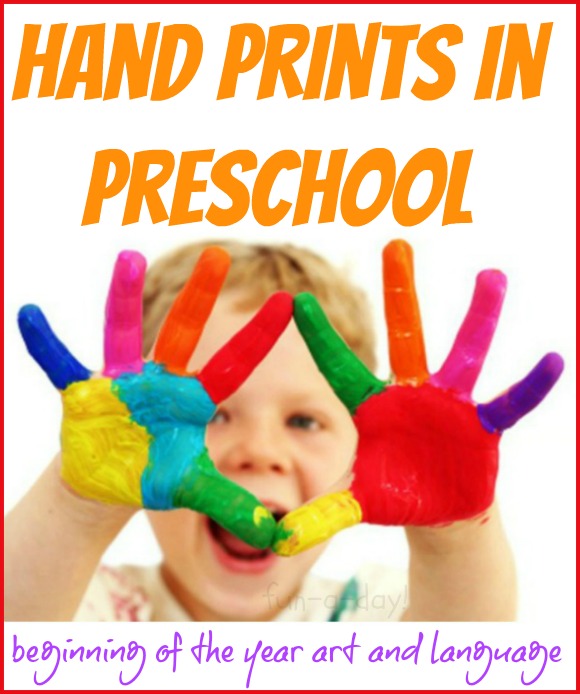 Hand Prints in Preschool {Beginning of the Year}
