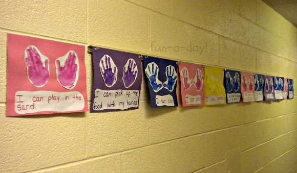 hand prints in preschool