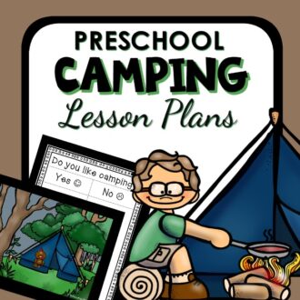 Camping lesson plan resource cover.