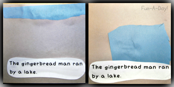 Book-making with kids, book-making with children, book-making with preschoolers, the gingerbread man