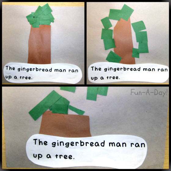 book-making with kids, book-making with children, book-making with preschoolers, the gingerbread man