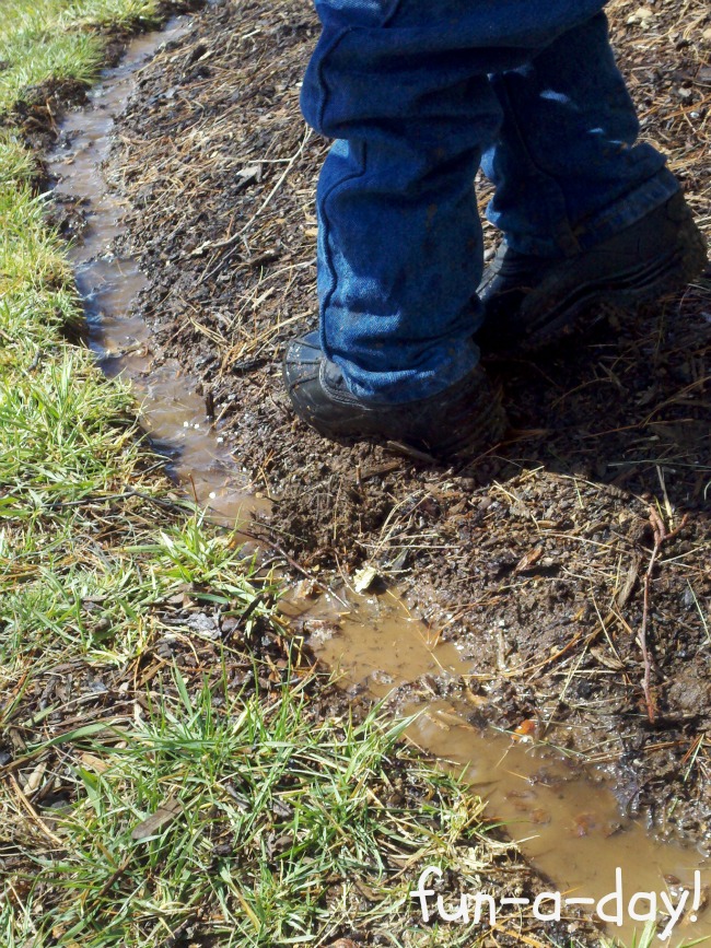 preschool, kindergarten, water, mud, snow, playing outside