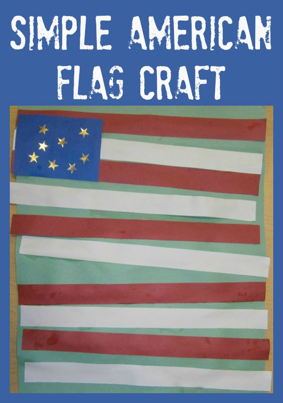American flag craft with kids, American flag craft with preschoolers, Preschool America theme