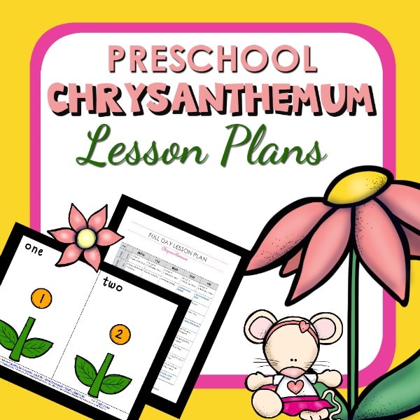 Preschool chrysanthemum lesson plan resource cover.