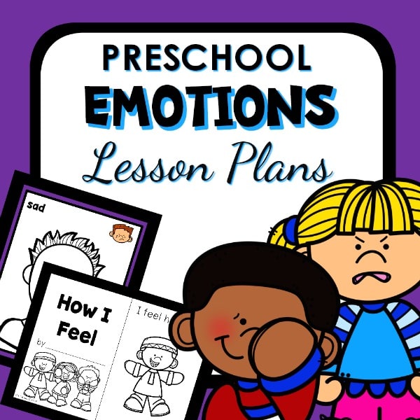 Emotions preschool lesson plans resource cover.