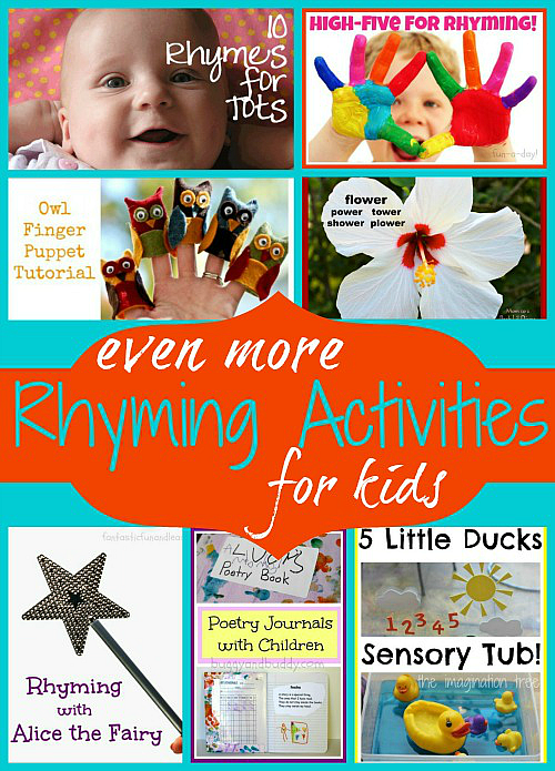 Even More Rhyming Activities for Kids