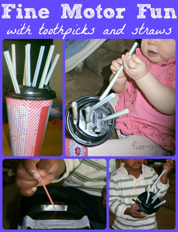 Fine Motor Fun with Toothpicks and Straws
