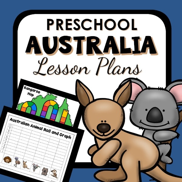 Australia Lesson Plans preschool resource cover.