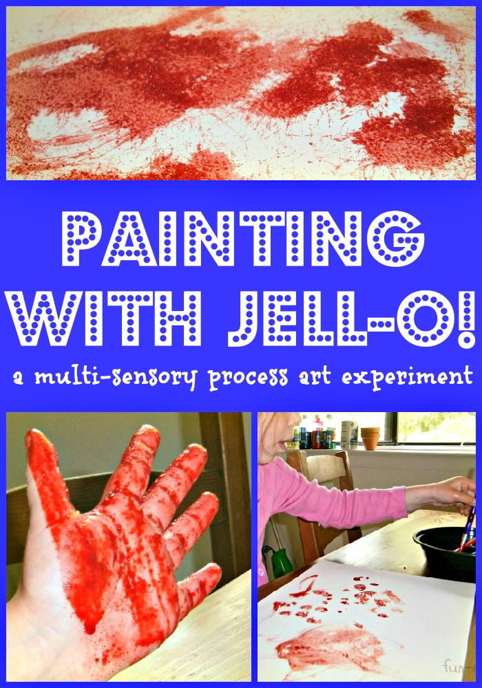 Painting with Jello -- a multi-sensory process art experiment