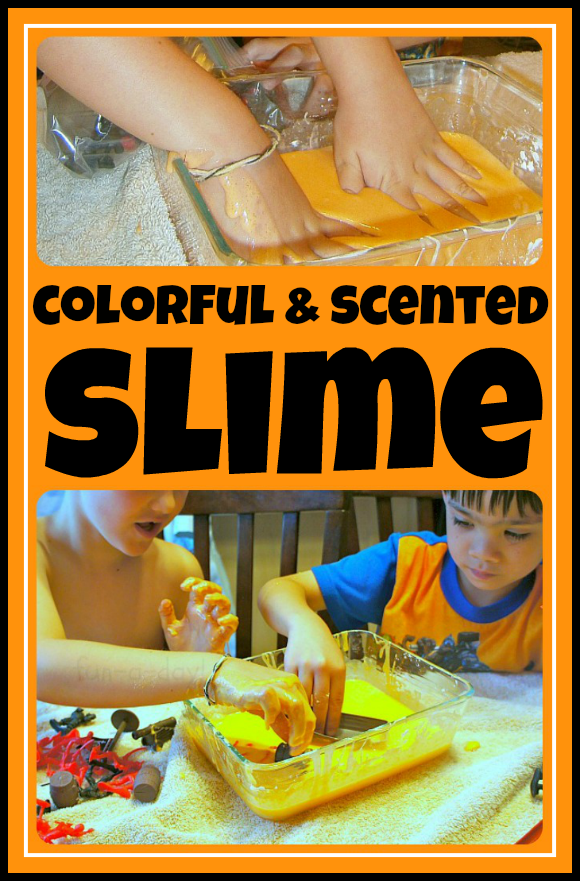 Colorful, Scented SLIME Recipe {Fun with Oobleck!}