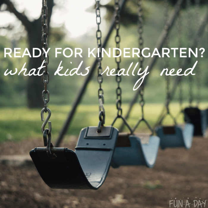 What kids really need to know to be ready for kindergarten