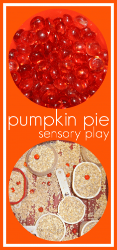 Fall Fun with Pumpkin Pie Sensory Play