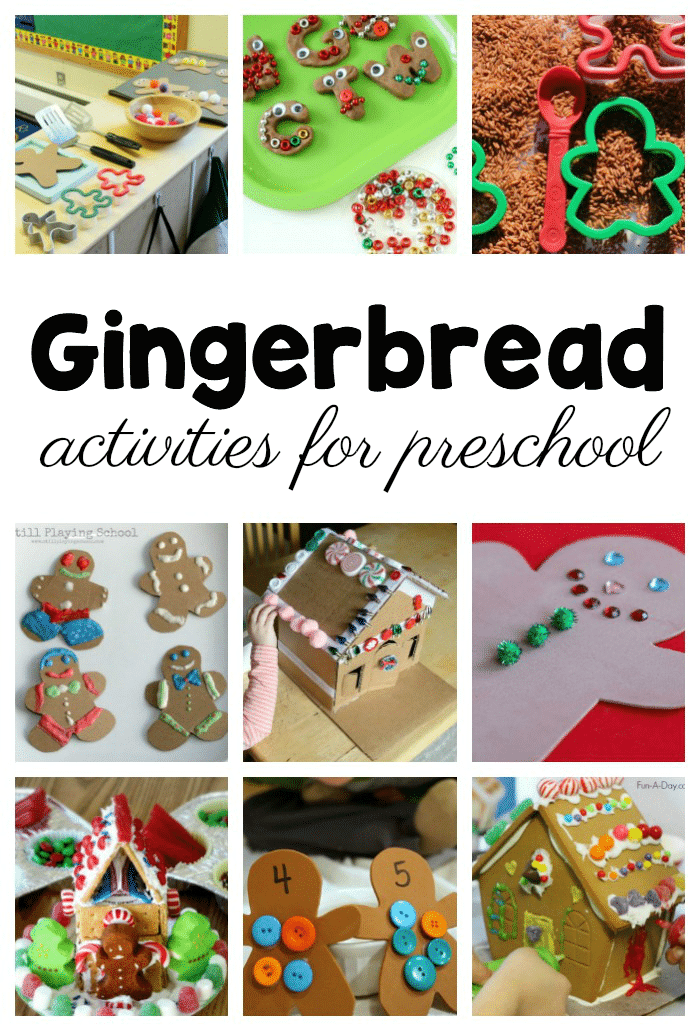 Gingerbread Activities for a Preschool Gingerbread Theme - Love these ideas to try after reading about the gingerbread man