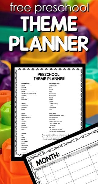 Preschool Themes Planner
