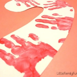 candy cane activities - hand print