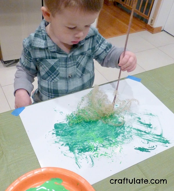 Painting without Brushes - Using Grass Feathers