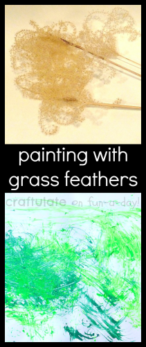 grass feathers pin
