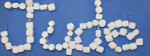 Preschool marshmallow craft marshmallow name