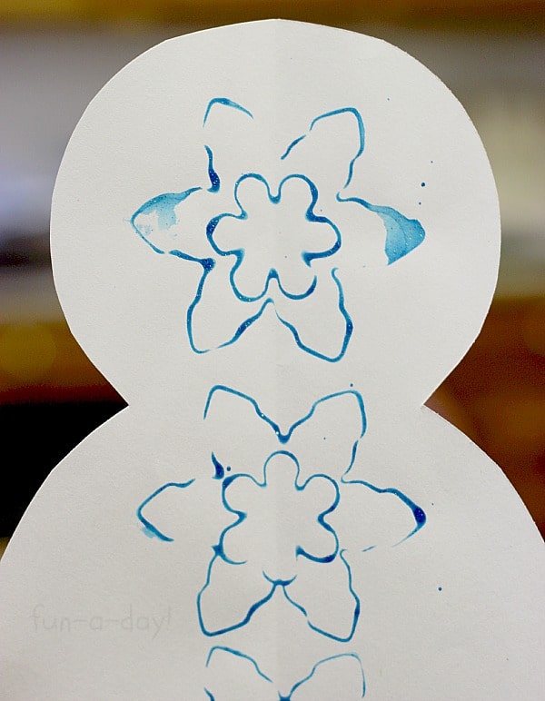 Cookie Cutter Snowman Art Project for Kids