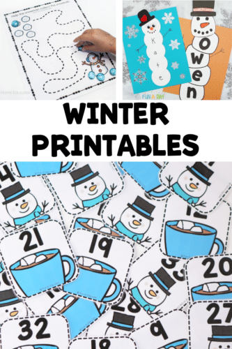 Free Winter Printables for Preschool and Kindergarten - Fun-A-Day!