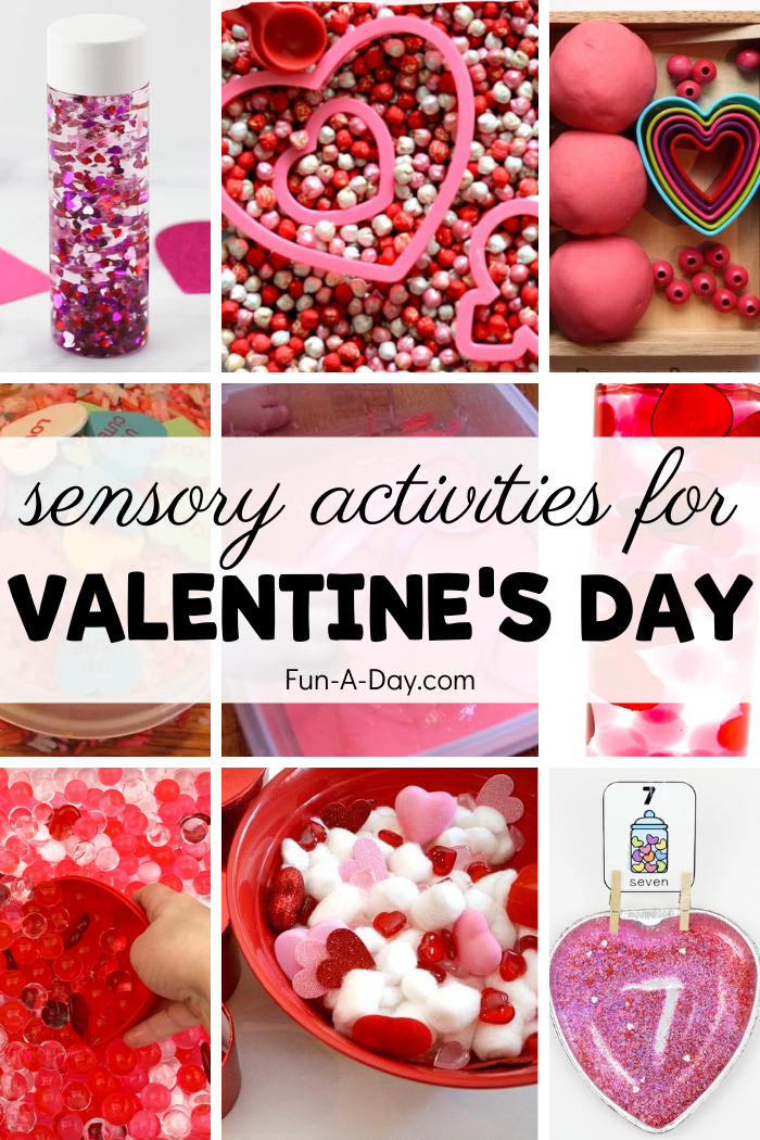 nine different valentine themed sensory activities and the text sensory activities for valentine's day
