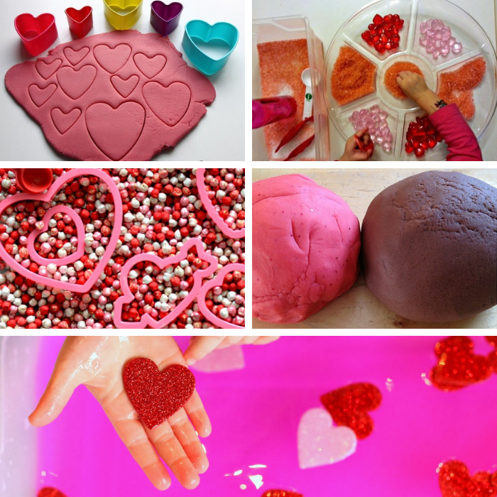 five different valentines sensory play recipes and ideas