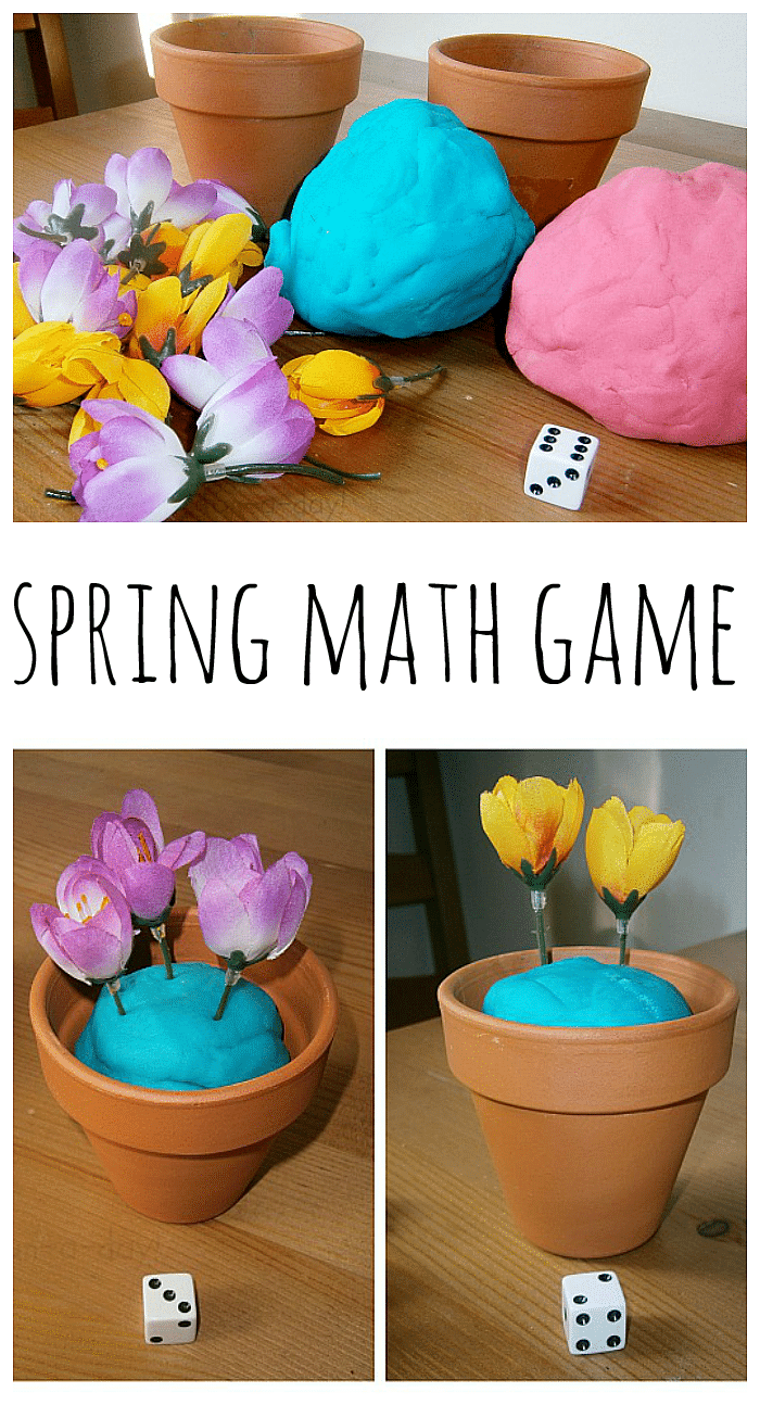 colorful spring math game for kids