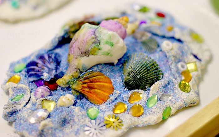 summer art for kids colorful shell sculptures 4