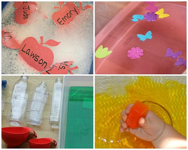 scented water activities for kids - water bin fun for the senses