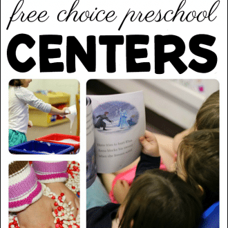 Free choice learning centers in preschool