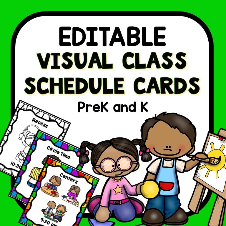 editable visual class schedule