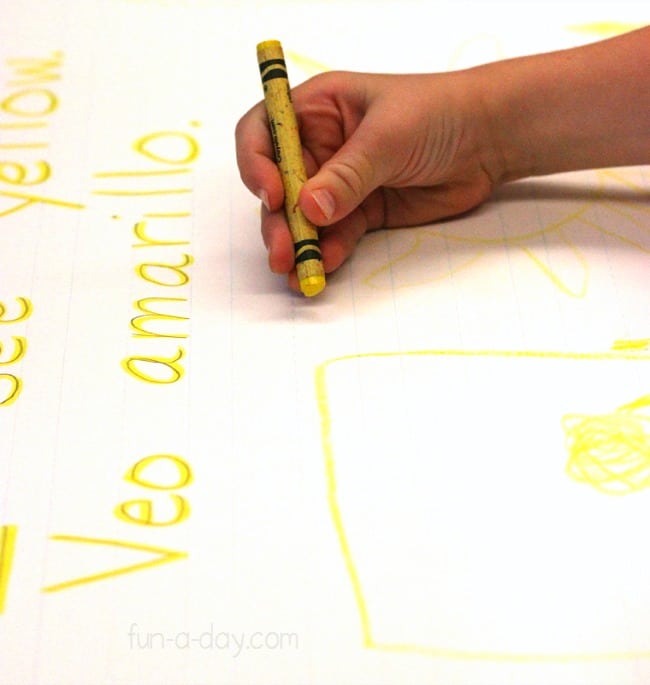 modeled writing in the fall preschool