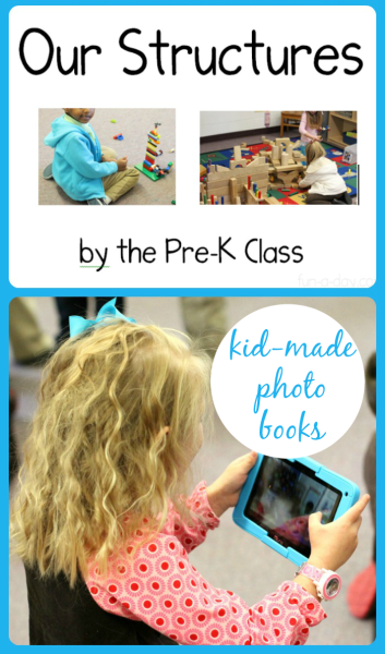 technology in preschool with kid made photo books