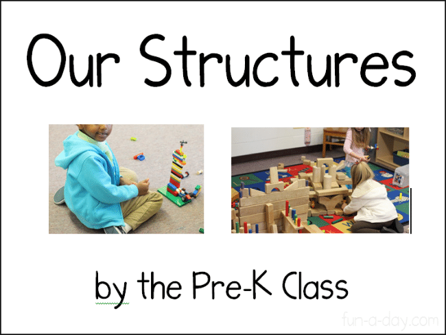 using technology in preschool to create a book about structures