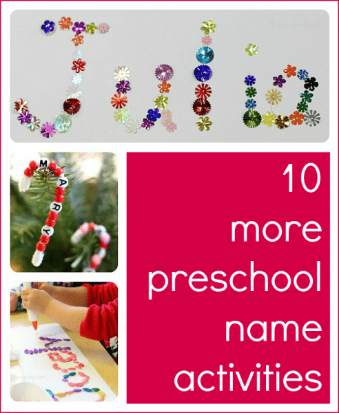 10 more preschool name activities for the kids