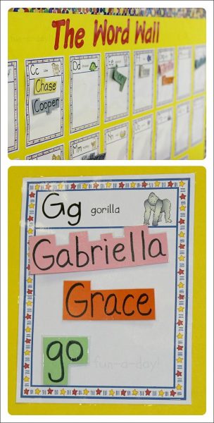 The best preschool learning activities of 2014 - Word walls in preschool and kindergarten