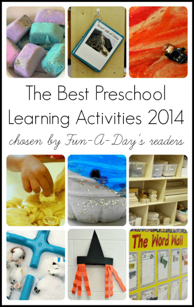 The best preschool learning activities of 2014 as chose by Fun-A-Day readers