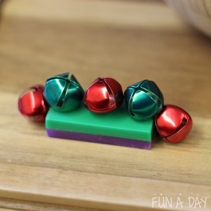 preschool magnet science and math with jingle bells