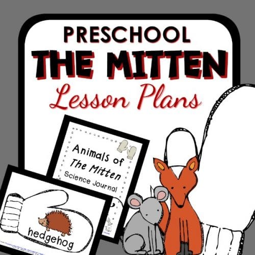 The Mitten printable preschool lesson plans