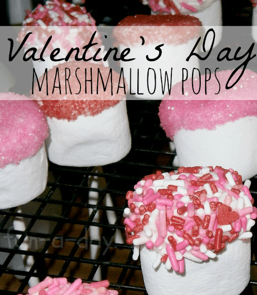 Valentine activities for preschoolers - make marshmallow pops for a treat