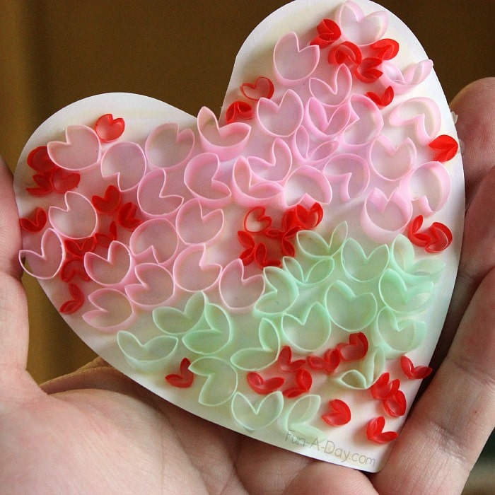 heart straw art valentine activities for preschoolers