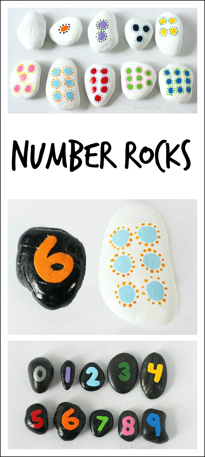 Hands-on math with homemade number rocks
