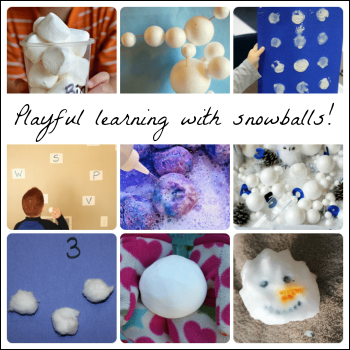 Playful snowball winter activities for kids