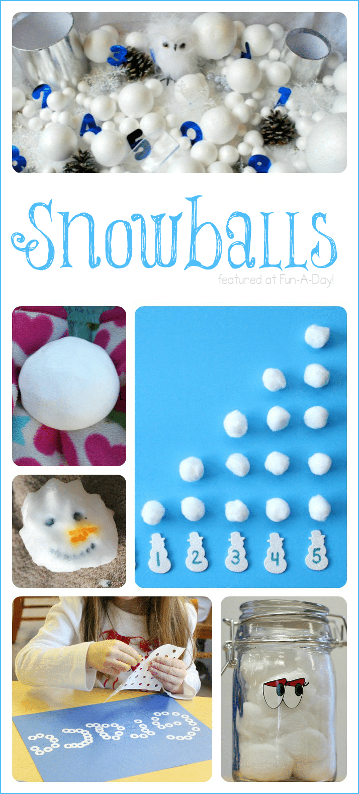 Winter activities for kids - Playful learning with snowballs!
