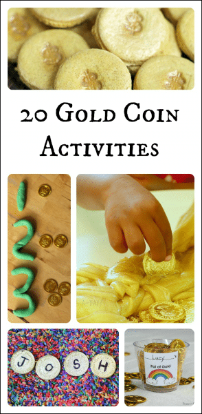 20 creative activities for kids using gold coins