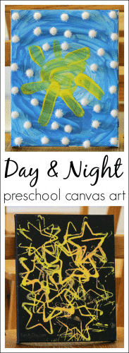 Art for preschoolers - exploring the concepts of day and night using art