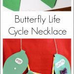 Butterfly Life Cycle Craft Necklace for Preschool and Kindergarten