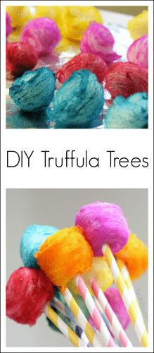 DIY Truffula trees - a colorful Dr. Seuss craft kids can make after reading The Lorax